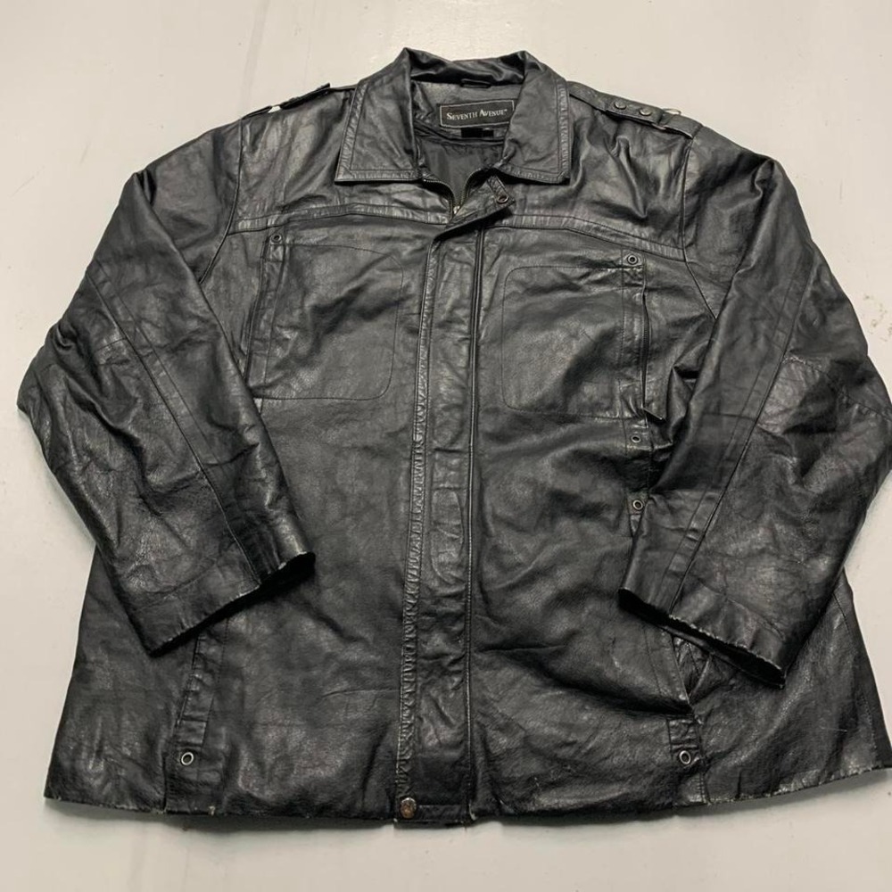 Seventh Avenue Black Leather Jacket